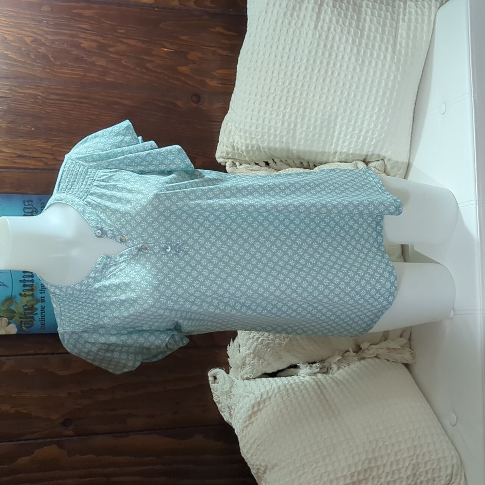 Size Medium My Style Women's Blue Patterned Blouses - Picture 3 of 13